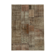 Handwoven anatolian contemporary 170 cm x 241 cm brown patchwork carpet