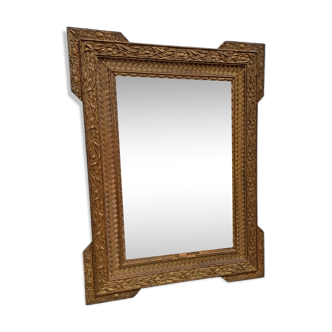 Miroir Bois et Stuk doré 19 ème