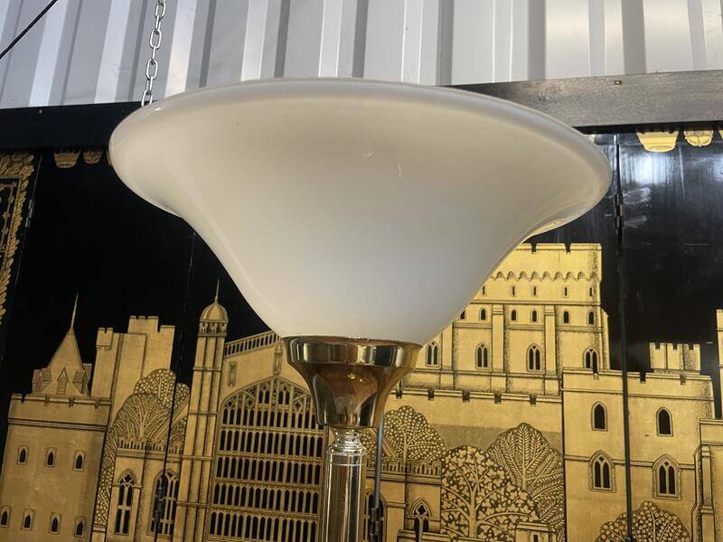 Pair of brass floor lamps