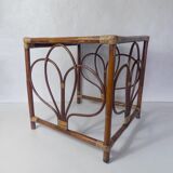 Rattan sofa end side table