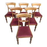 Set of 6 Restoration style chairs in cherry wood