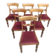 Lot de 6 chaises de style Restauration en merisier