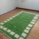 Beni Ouarain style rug - Handwoven Moroccan in green wool - handmade rug - 250 x 154