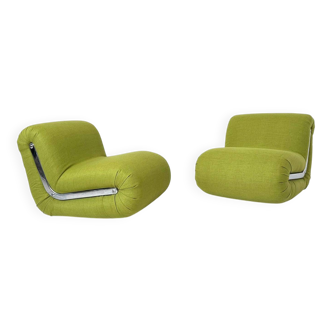 Mid-Century Modern Pair of Boomerang Easy Chairs by Rodolfo Bonetto, 1960s,