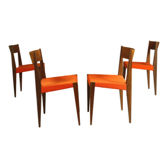 Set of 4 PIA Chairs by Poul Cadovius for Girsberger, 1960s