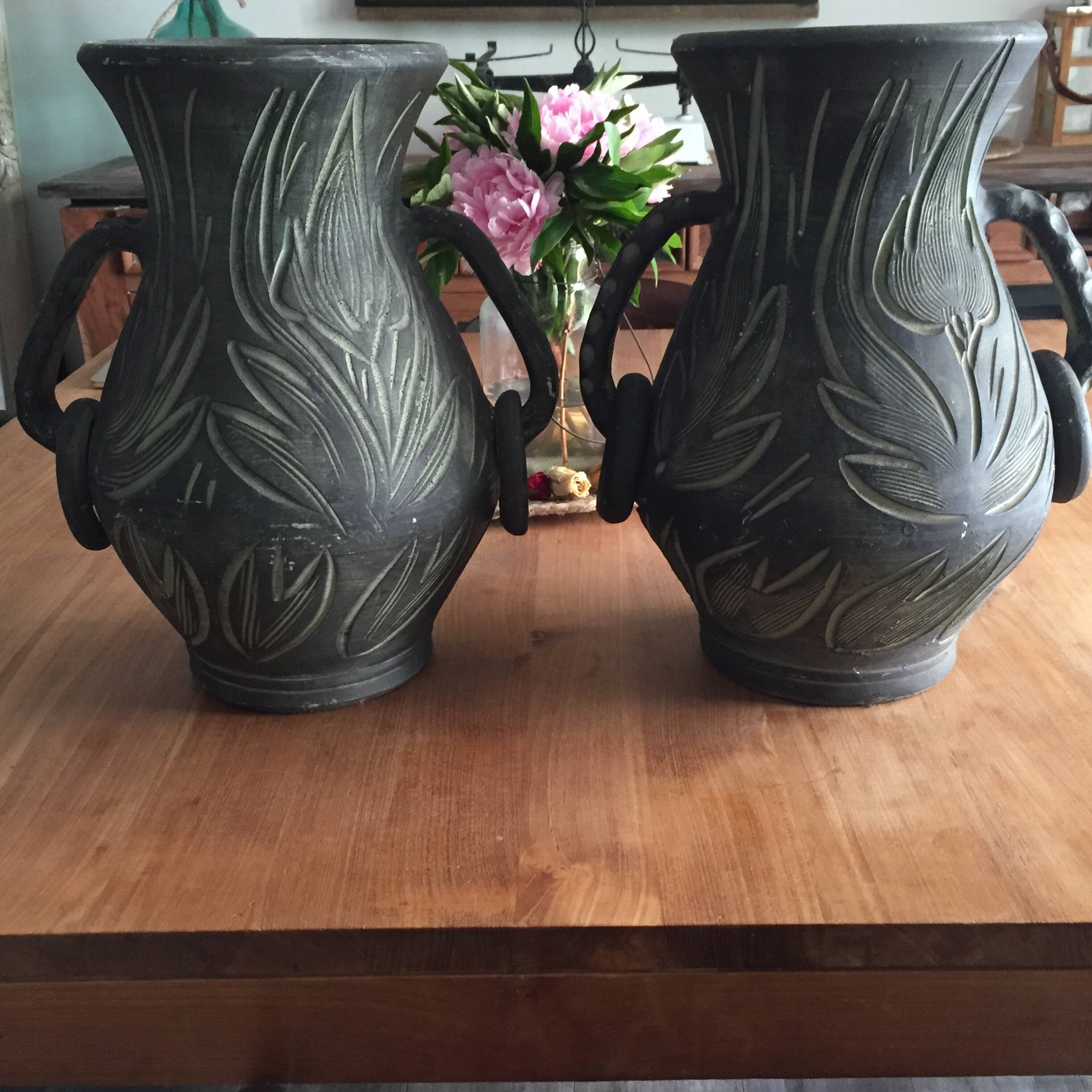 Pair of large Mid-Century floor vases – Ceramics La Bisbal, Figueras