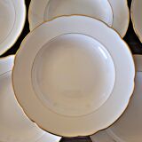 Villeroy & Boch Mettlach vintage cream soup plates with gold rim