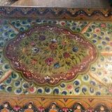 Coffee table chest painted with patterns