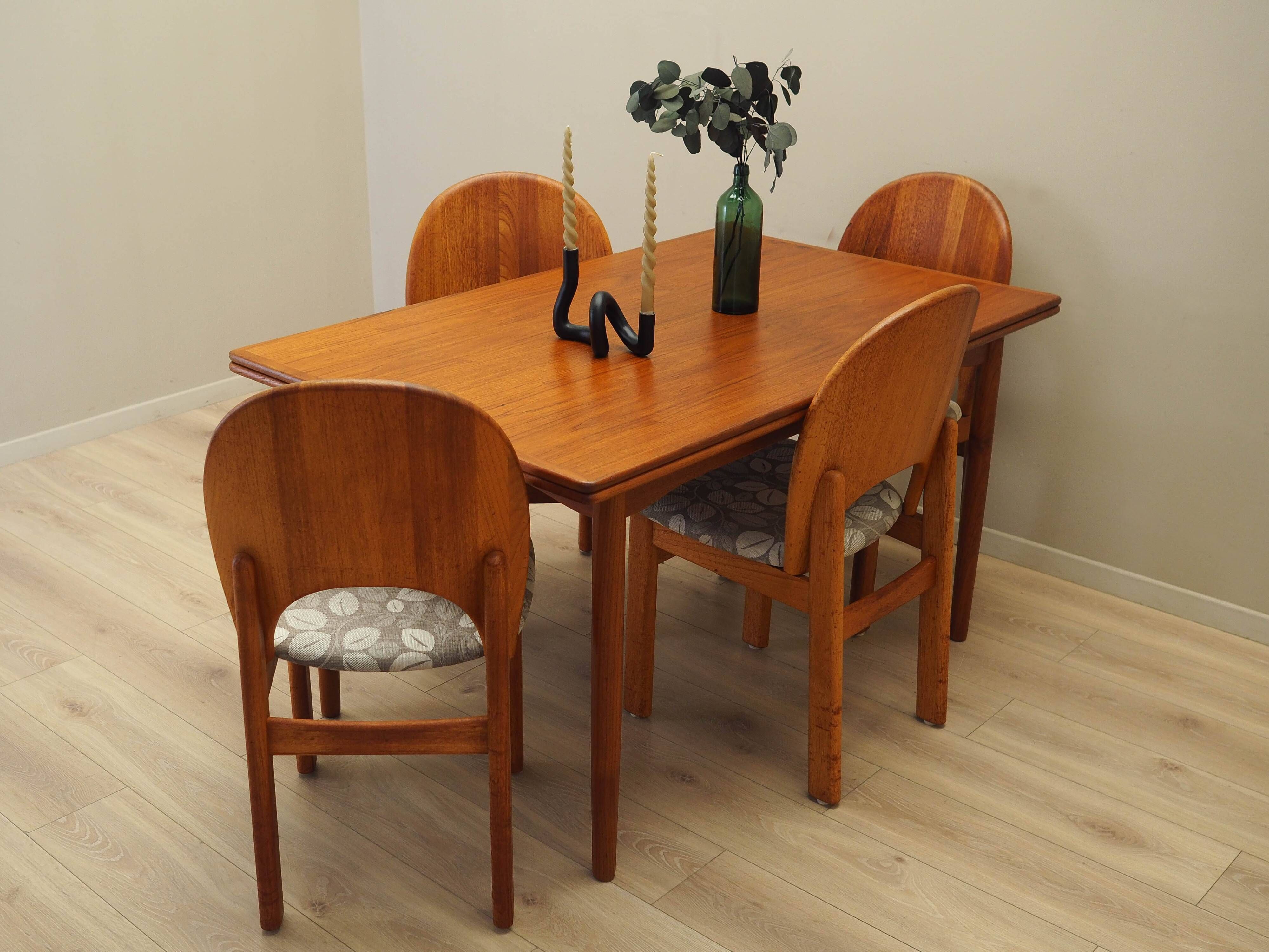 Set of four teak chairs, Danish design, 1960s, Niels Koefoed, Glostrup