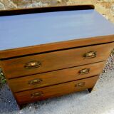 Wood grey tray dresser