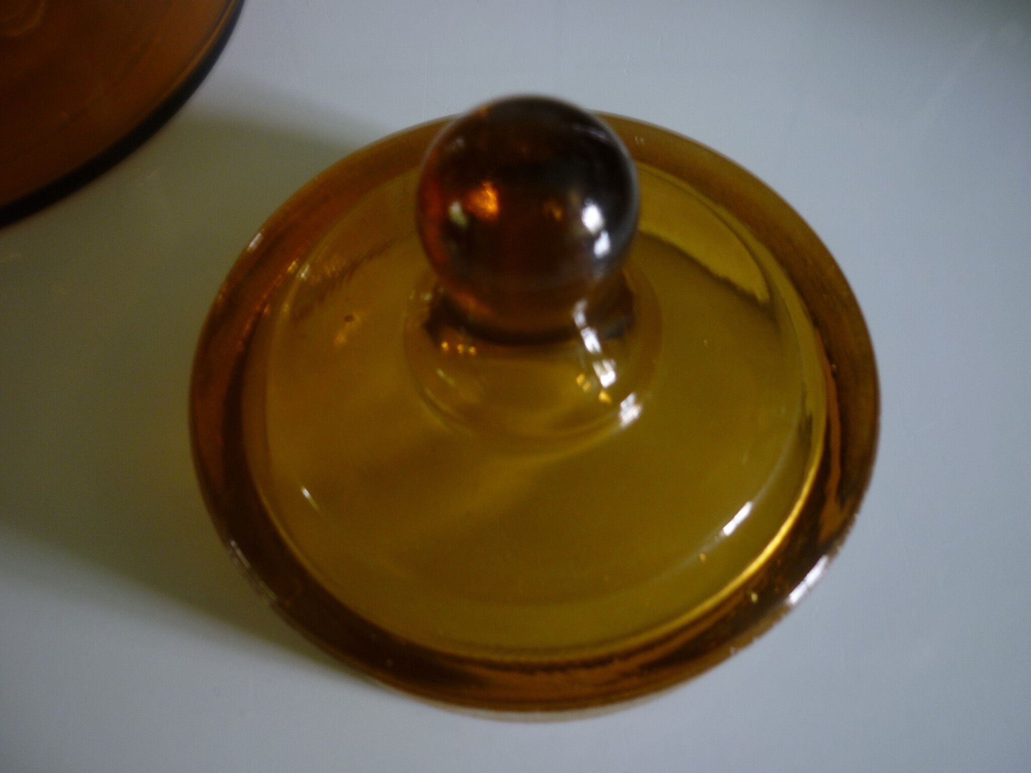 Amber clear glass candy