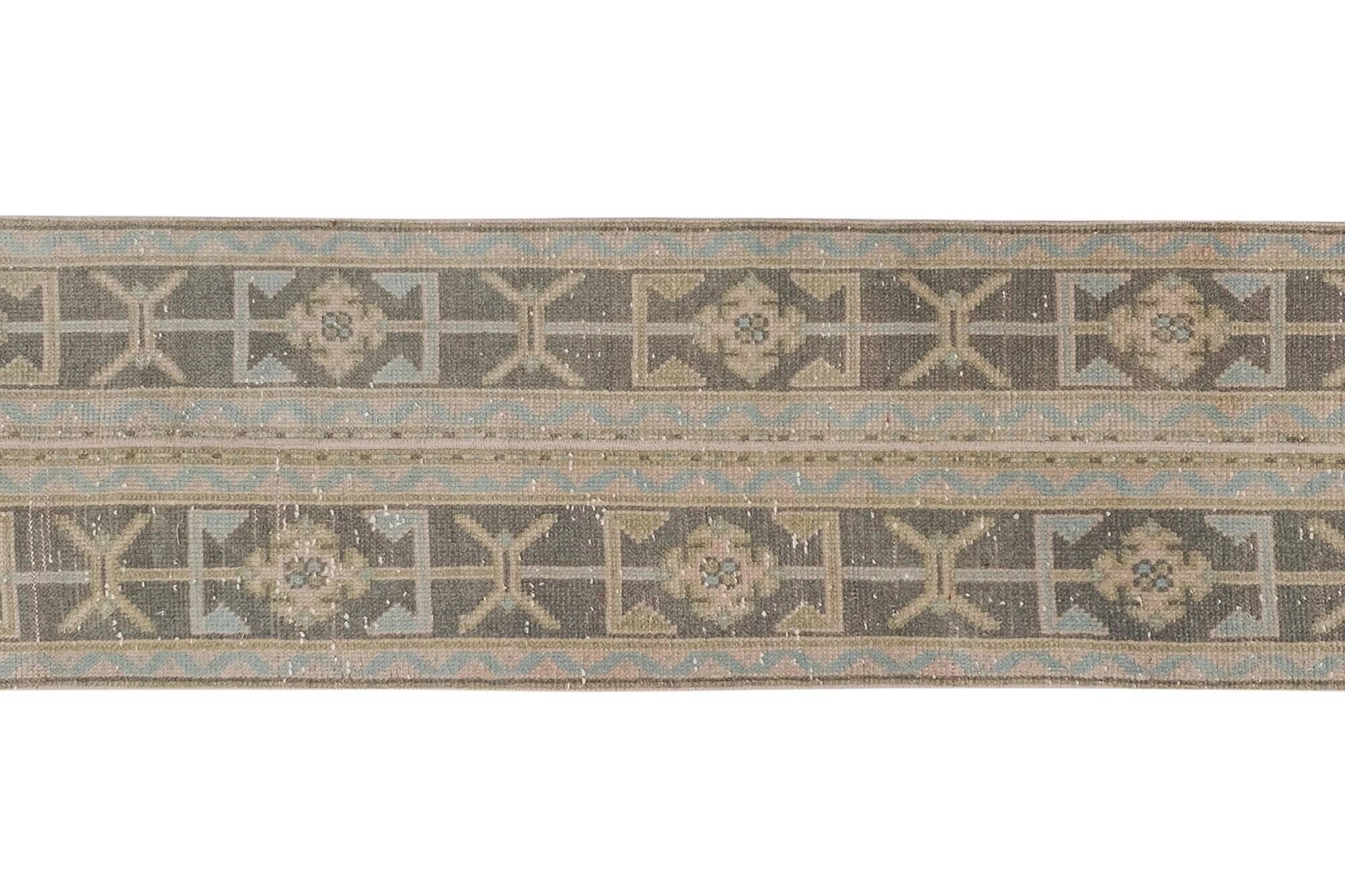 Vintage Turkish hallway rug 53x260 cm