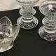 Bougeoirs cristal façon littala vintage