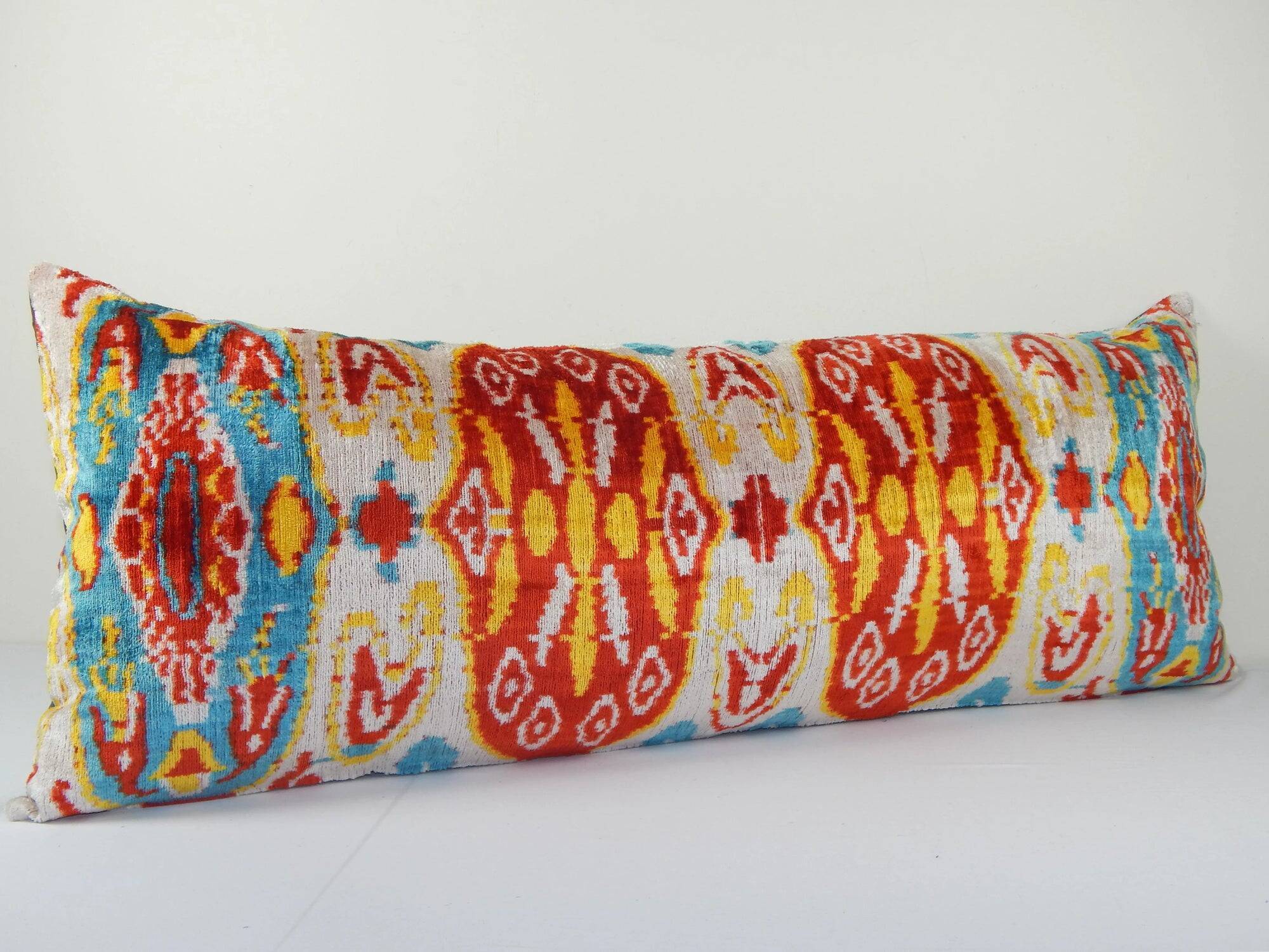 Vintage ikat cushion cover 107x41 cm