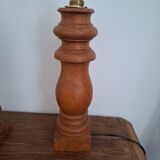 Large turned wooden lamp base