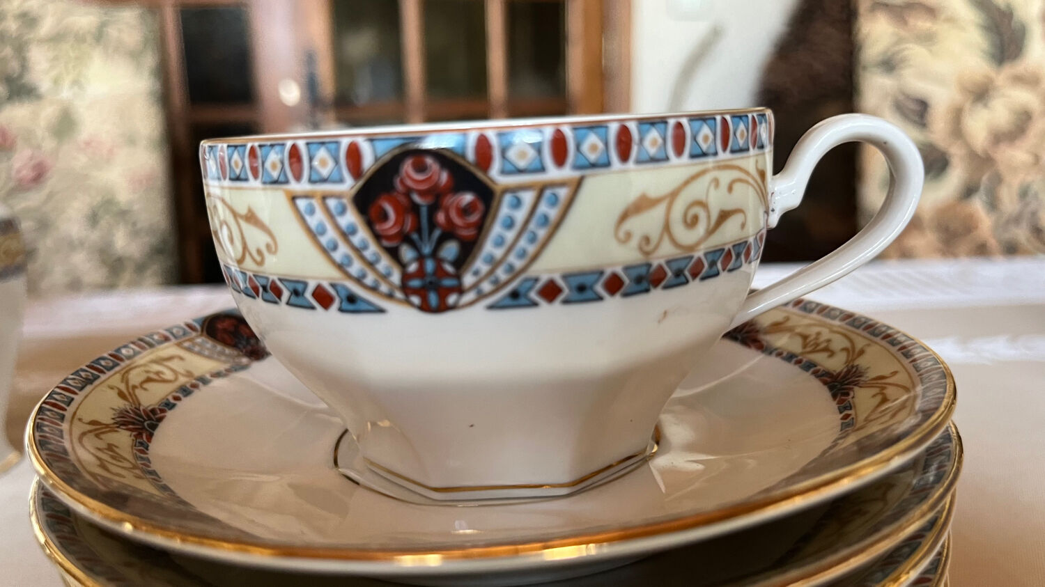 Old Limoges porcelain coffee service WG & Cie