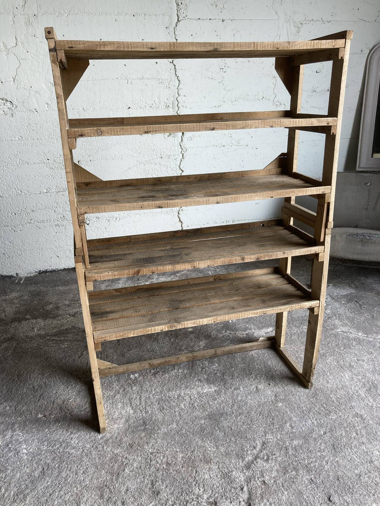 Raw poplar wood shelf