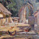 Tableau ferme ensoleillé