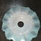 Lampshade suspension opaline lace soft blue toothed up/down 30/40'