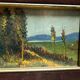 Oil painting on cardboard, Tuscan landscape, early 1900s