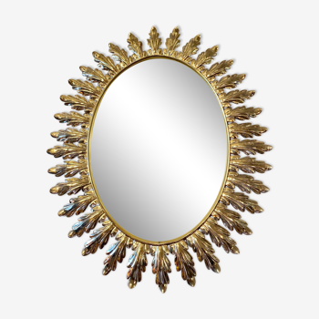 Oval sun mirror Decknudt 50s/60s