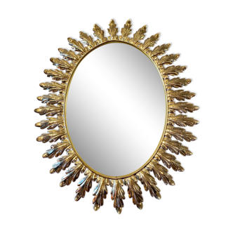 Decknudt oval sun mirror from the 50s/60s