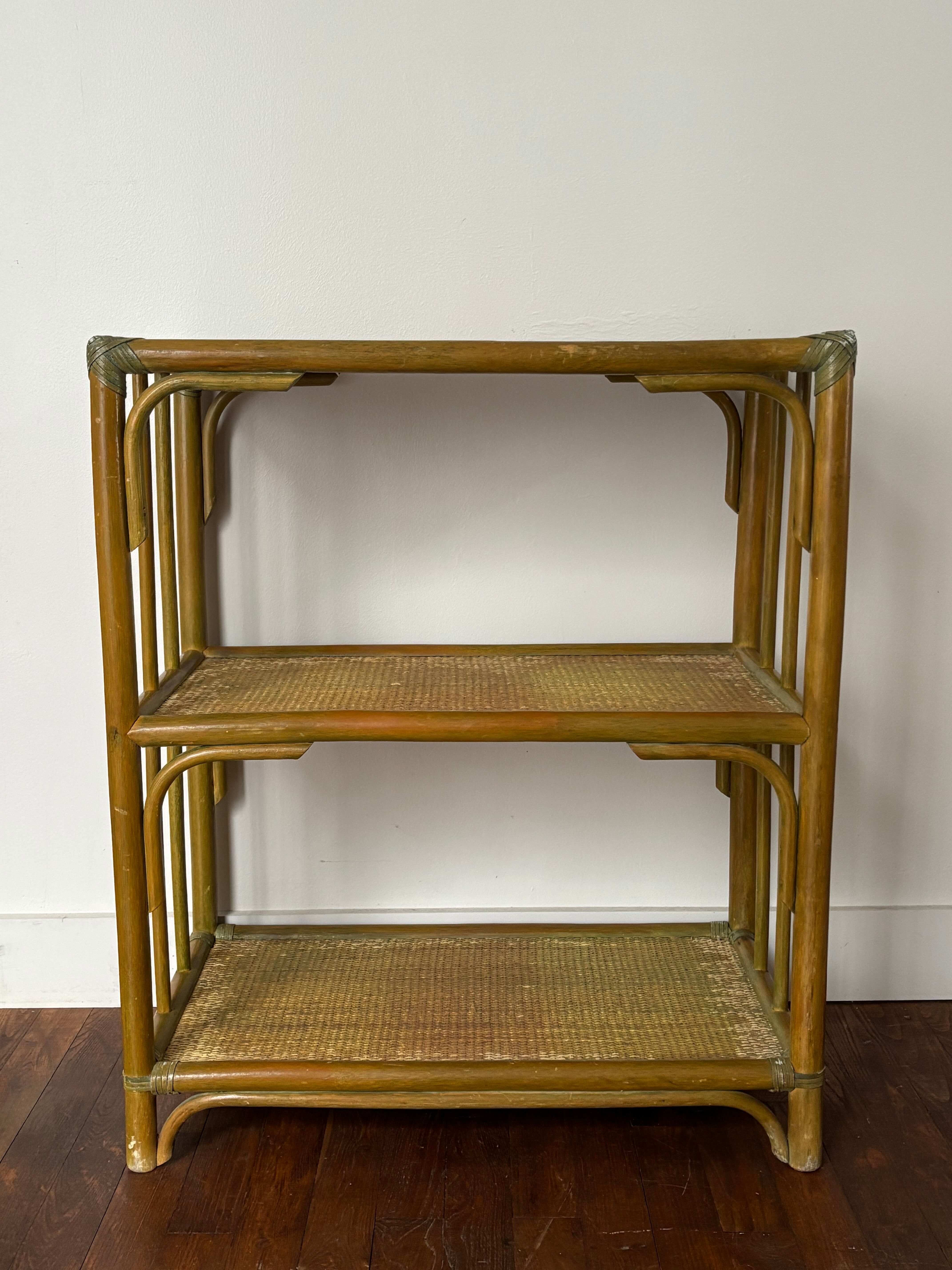 Rattan shelf