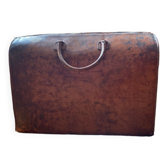 Valise en cuir vintage