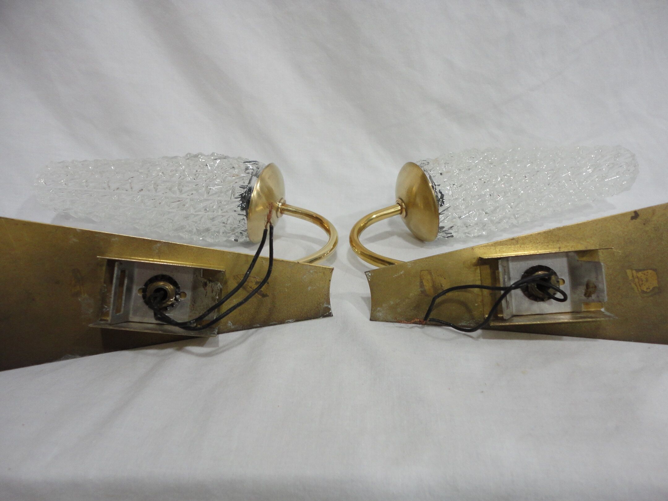 Vintage brass wall lights