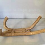 Wall-mounted bamboo coat rack