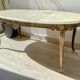 Table basse vintage en marbre et bronze