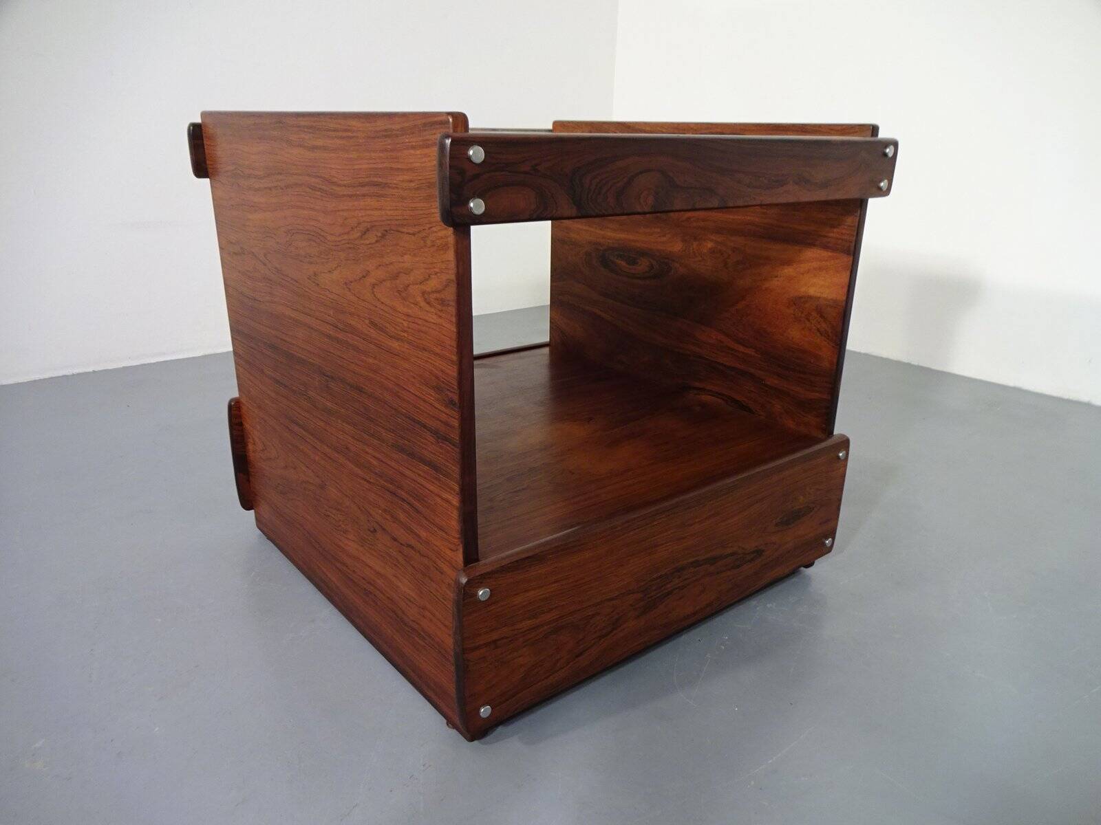 Danish Rosewood & Glass Side Table, 1960s