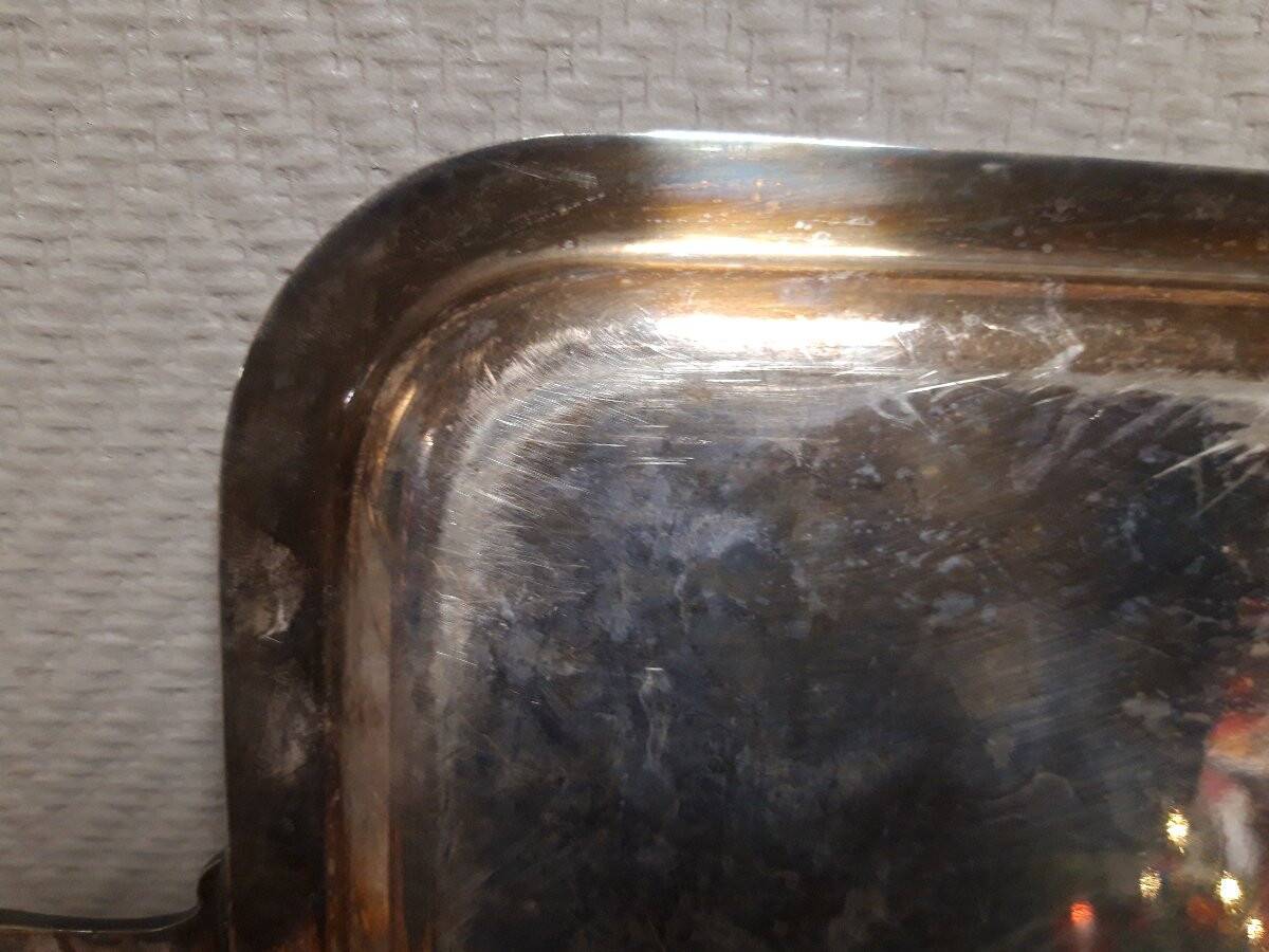 Antique silver-plated service tray – Classic style