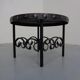 German Brutalist Side Table in Ceramic and Cast Iron, 1960s