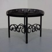 German Brutalist Side Table in Ceramic and Cast Iron, 1960s