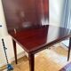 Folding bridge table in solid mahogany – 1950s – professionally restored