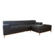 Black leather corner sofa – IKEA KRAMFORS – timeless design