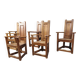 Vintage church chairs, set of 6 - 1950s
