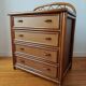 Vintage rattan and cane commode from the 1970s.
