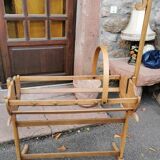 Old cradle with solid oak canopy