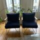 Set of two Croisette armchairs in velvet by the brand Honoré.