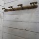 Bamboo wooden coat rack with 4 hooks, 1950s.