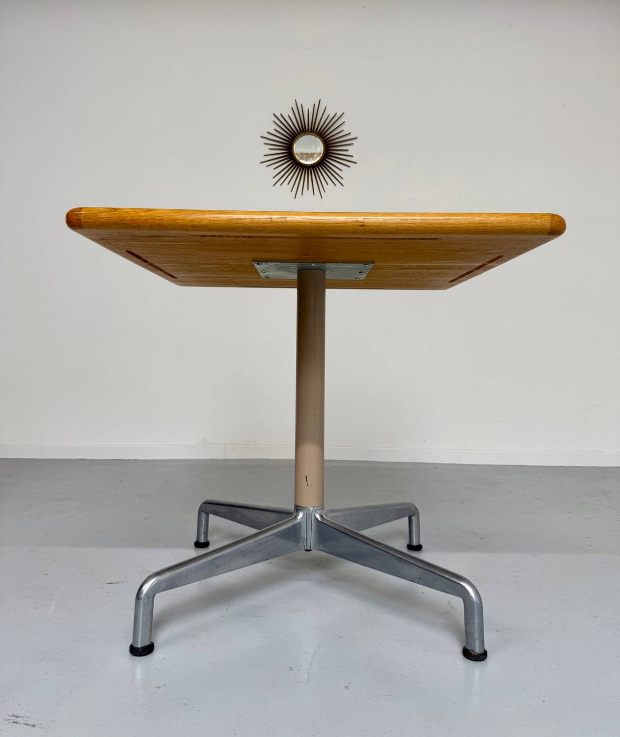 Belform small wooden and metal dining table from the 80s