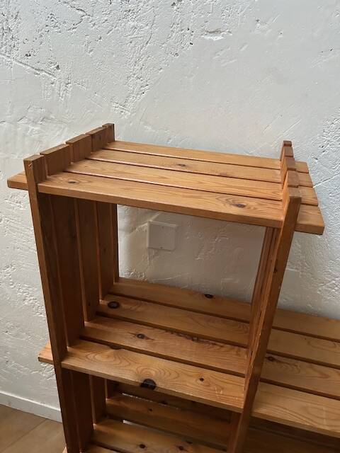 80' pine staircase bookcase shelf
