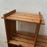 80' pine staircase bookcase shelf