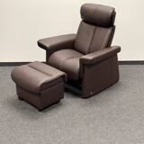 Magic-Ekornes Stressless Chair with Ottoman -Brown Leather