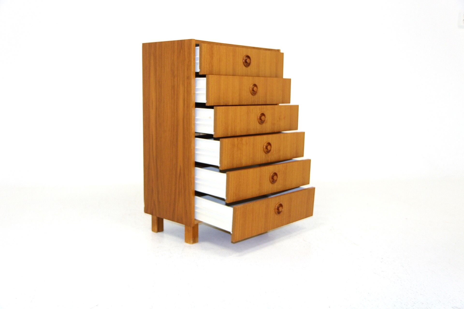 Tallboy teak chest of drawers, sweden, 1960