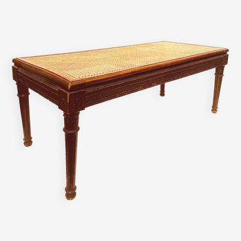 Louis XVI style end table in 20th century stained beech