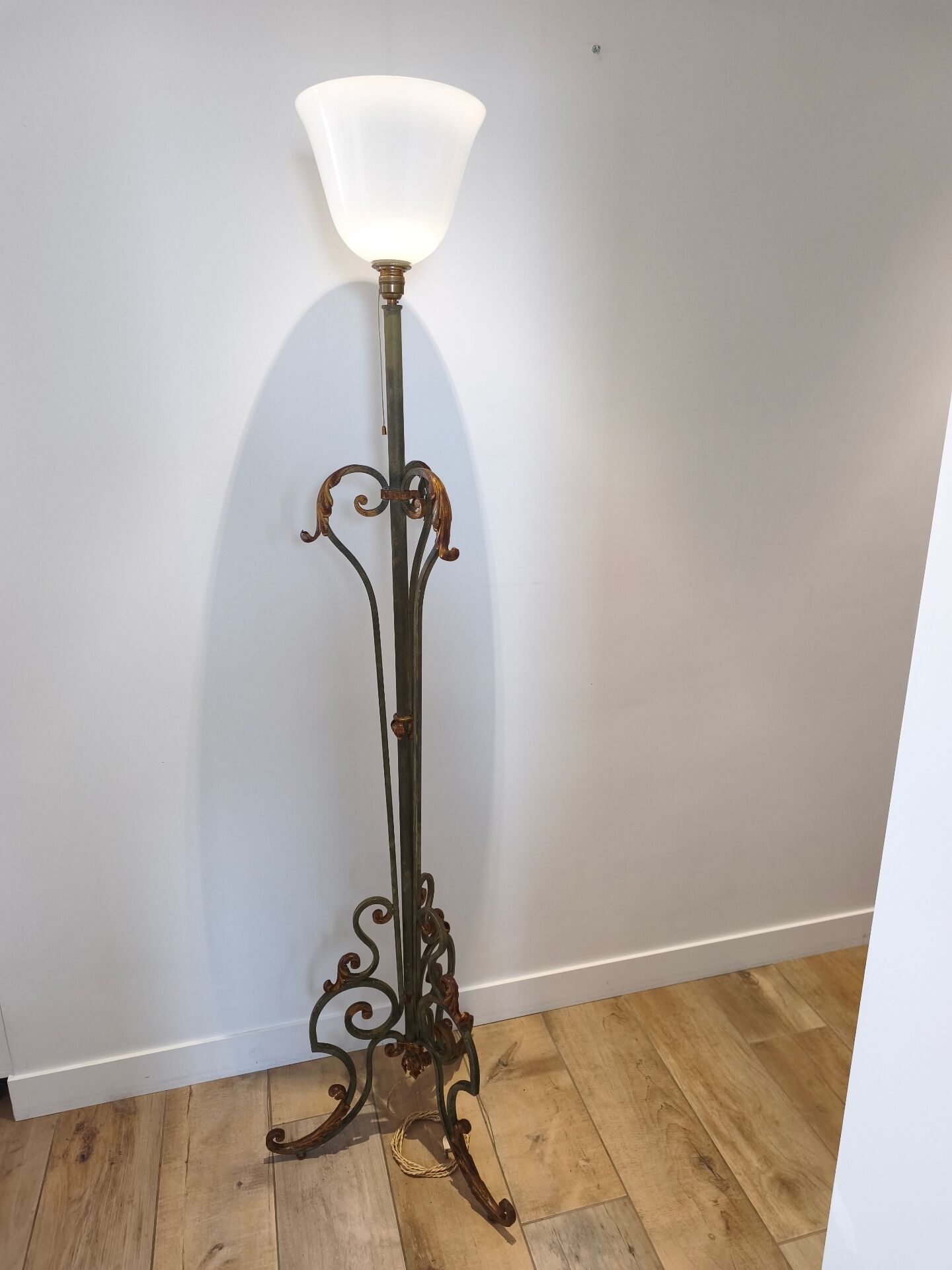 Superbe lampadaire torchière d'époque Art Déco (début du XXe)