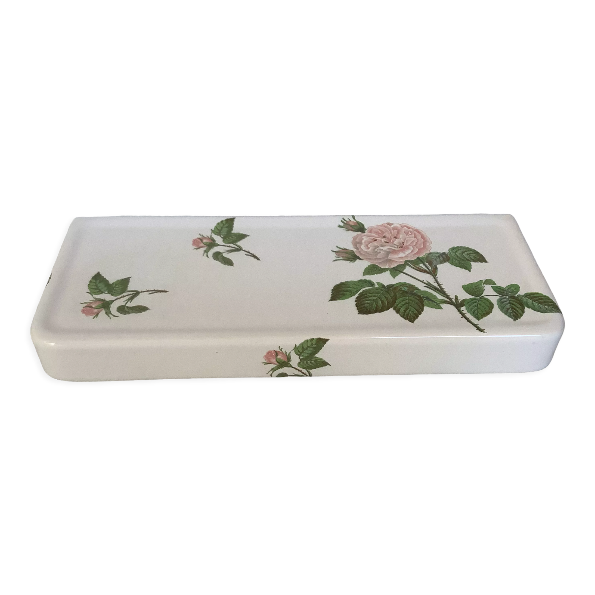 Paris porcelain shelf pink roses